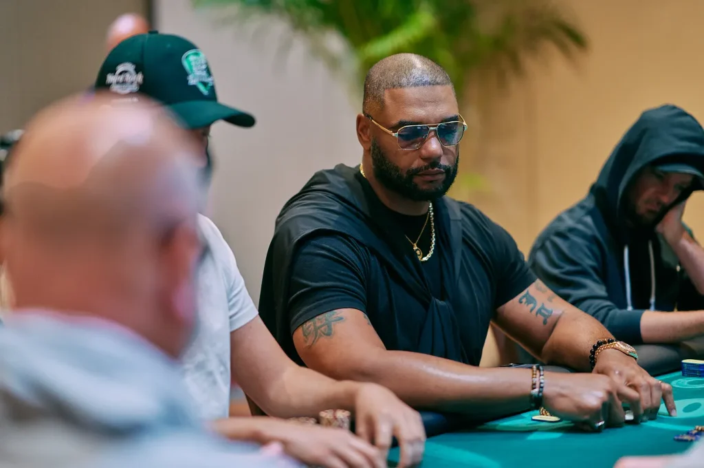 NFL legend Richard Seymour has reached the final table of the World Poker Tour Championship, vying for a $656,000 prize.