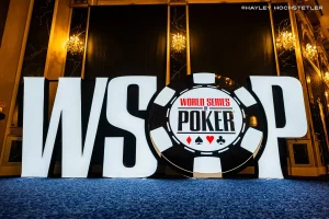 WSOP 2026 poker event atmosphere elegant dress casino scene Las Vegas