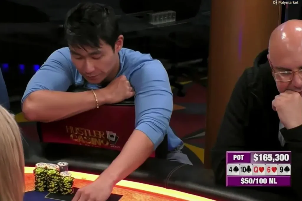 Hustler Casino Live big pot Rampage Yau poker suckout queens vs kings