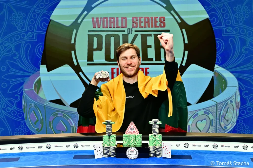 WSOP Europe Main Event 2026 Marius Kudzmanas champion final table Prague