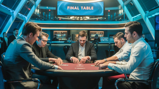 Final Table Strategy Diagram, illustrating ICM pressure and key decisions at the final table.