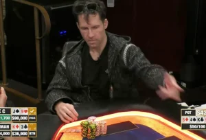 Dan Cates Jungleman Hustler Casino Live incident poker