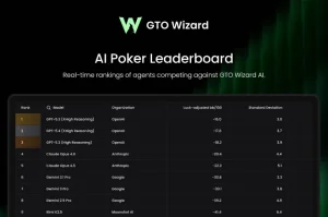 GTO Wizard AI outperforming GPT-5 and Grok 4 in poker benchmark test