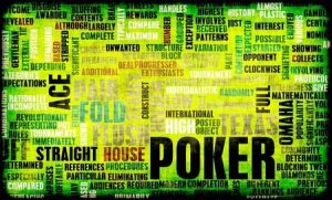 Poker Terms Guide 德州撲克術語整理示意圖，展示從基本操作到進階策略的常見撲克專業用語