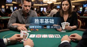 Poker Odds Basics 德州撲克勝率基礎示意圖，展示機率與決策分析