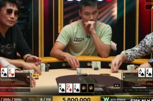 "Rampage" suffered a brutal double bad beat elimination at the Triton Poker final table.
