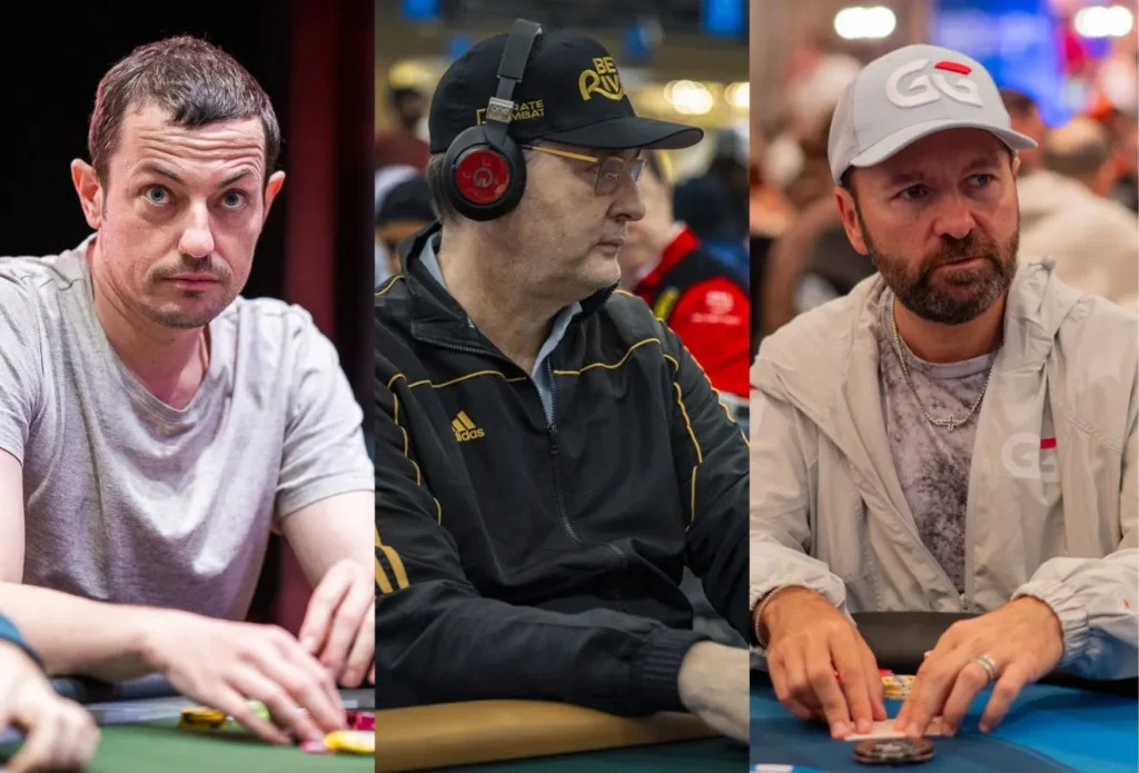 Hellmuth and Negreanu compete in the National Heads-Up Poker Championship