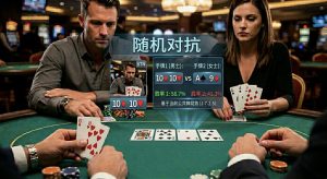 Poker Random Equity 德州撲克隨機對抗勝率示意圖，展示任意兩手牌勝率接近的分布