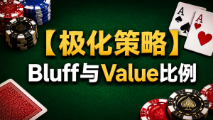 Sơ đồ minh họa chiến lược phân cực trong Texas Hold'em, thể hiện sự cân bằng giữa việc đánh lừa và tận dụng giá trị.
