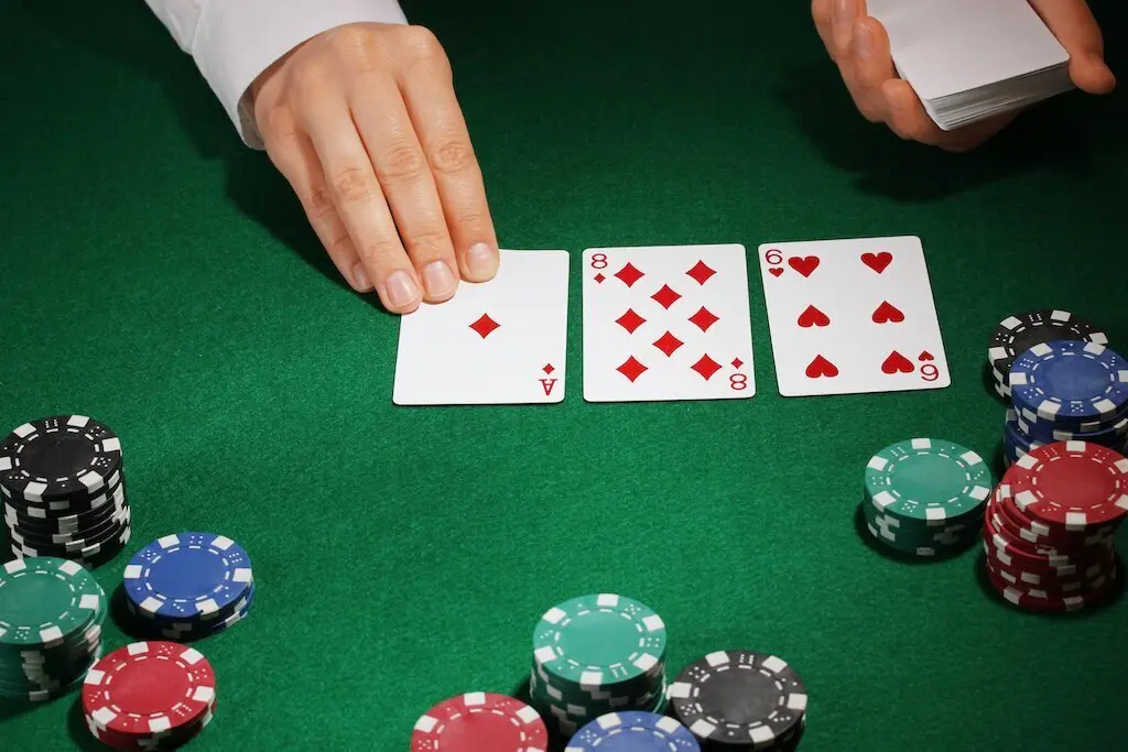 Poker Position Strategy 主題示意圖,呈現德州撲克位置優勢、資訊控制與決策影響