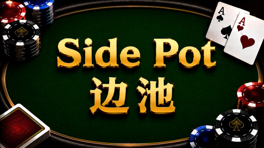 A diagram illustrating the formation and allocation rules of the side pot in an all-in scenario with multiple players.