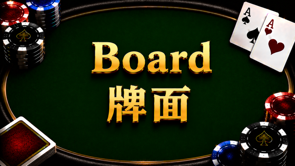 A diagram illustrating the board structure and post-flop analysis in Texas Hold'em.