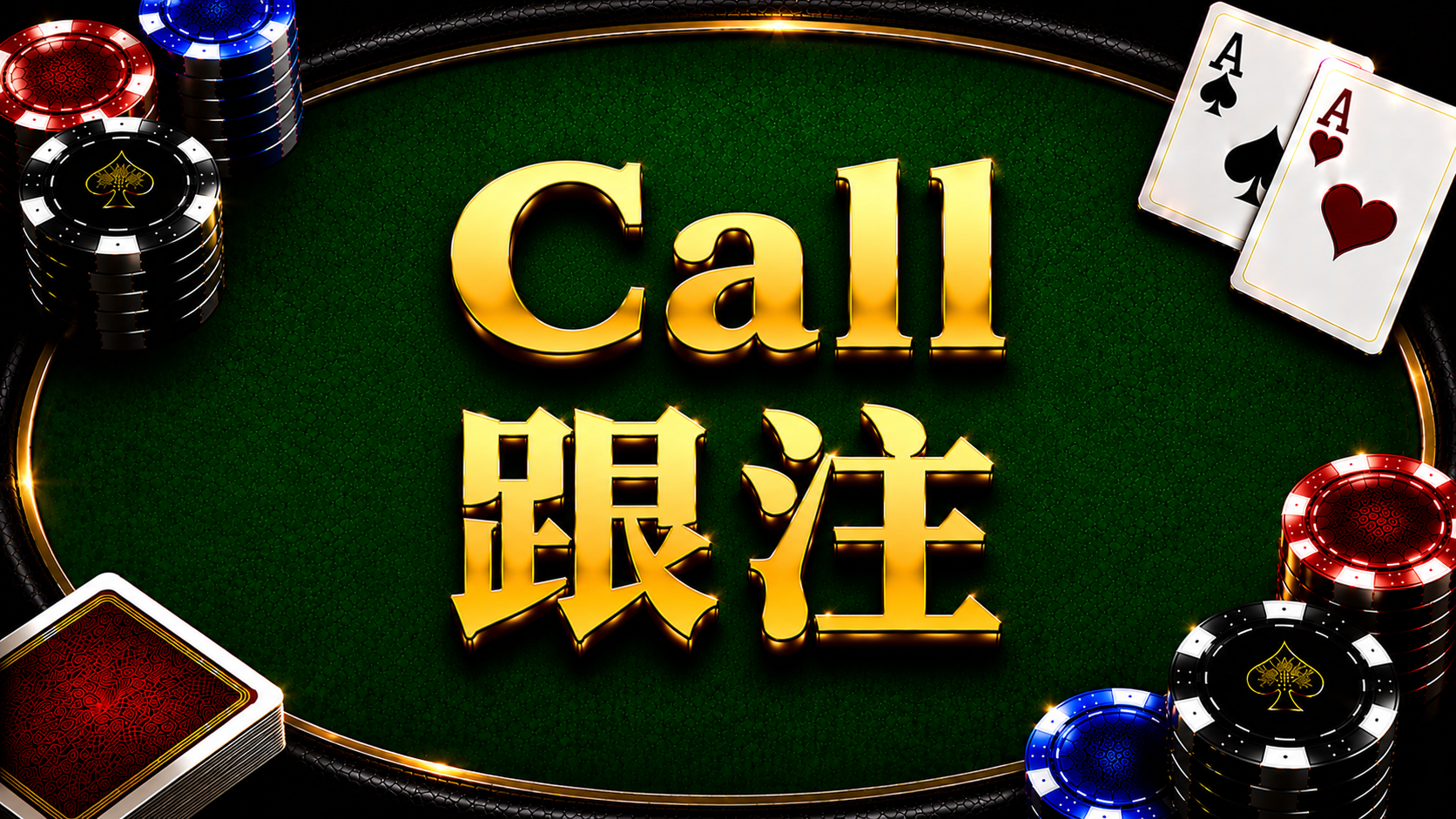 Call 跟注在德州撲克中的決策與底池賠率分析示意圖