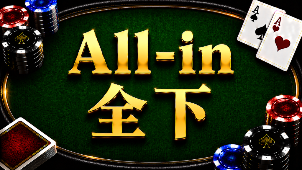 All-in decision-making and chip placement diagram in Texas Hold'em.