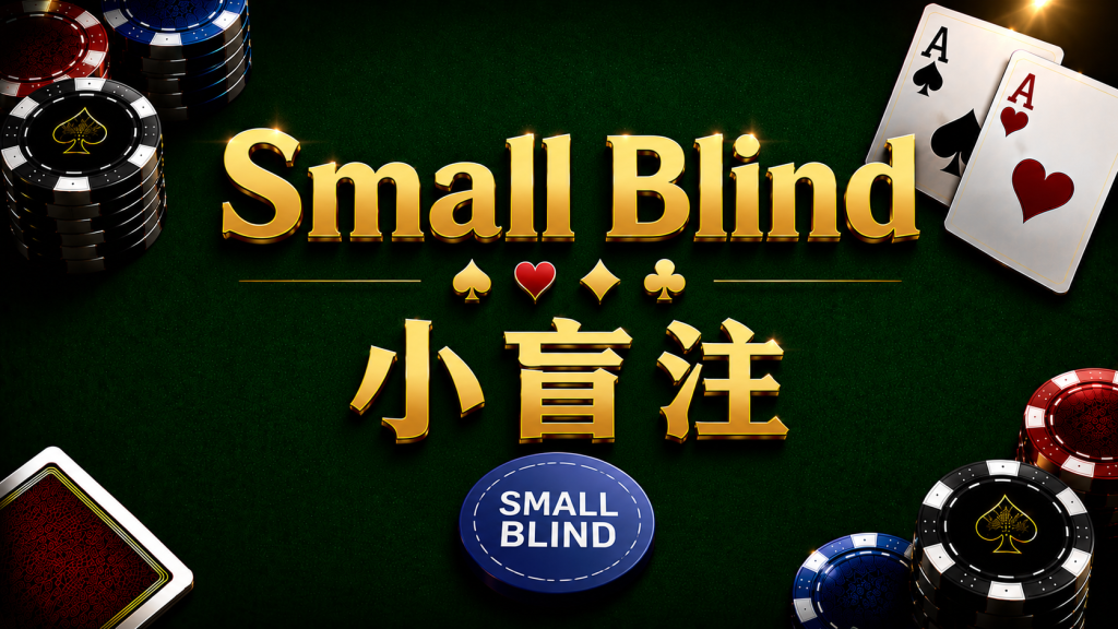 A diagram illustrating the position and rules of the small blind at a Texas Hold'em table.