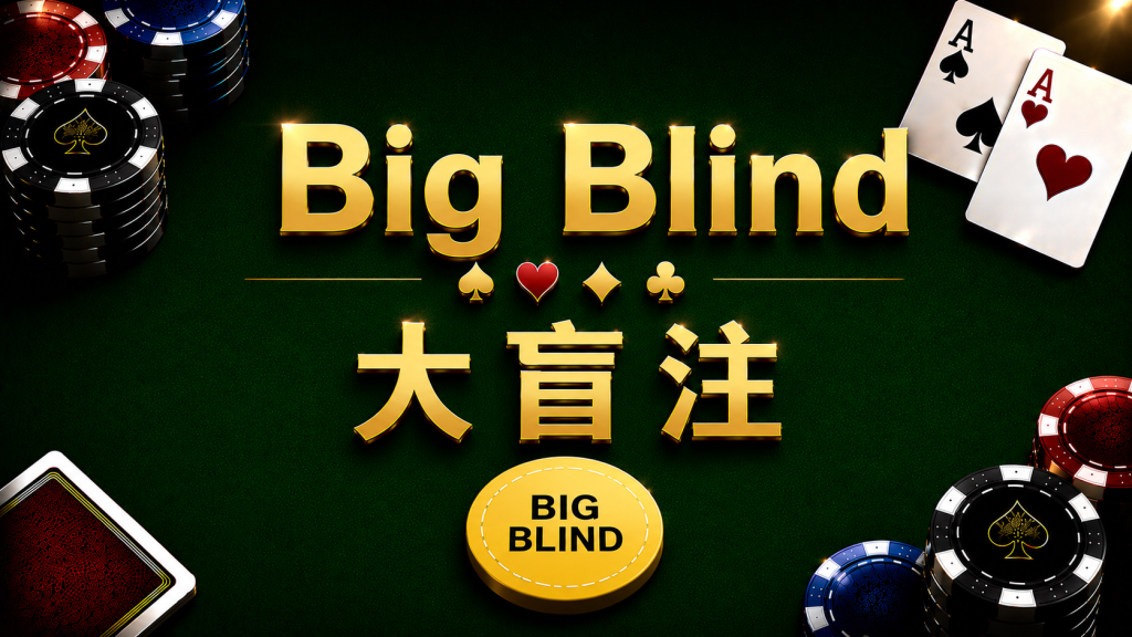 Big Blind's position on the Texas Hold'em table and blind rules diagram.