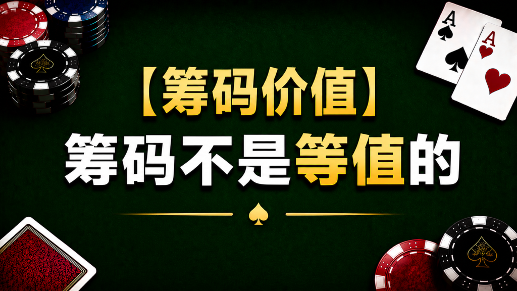 Poker Chip Value 德州撲克籌碼價值示意圖，展示ICM下籌碼非線性價值