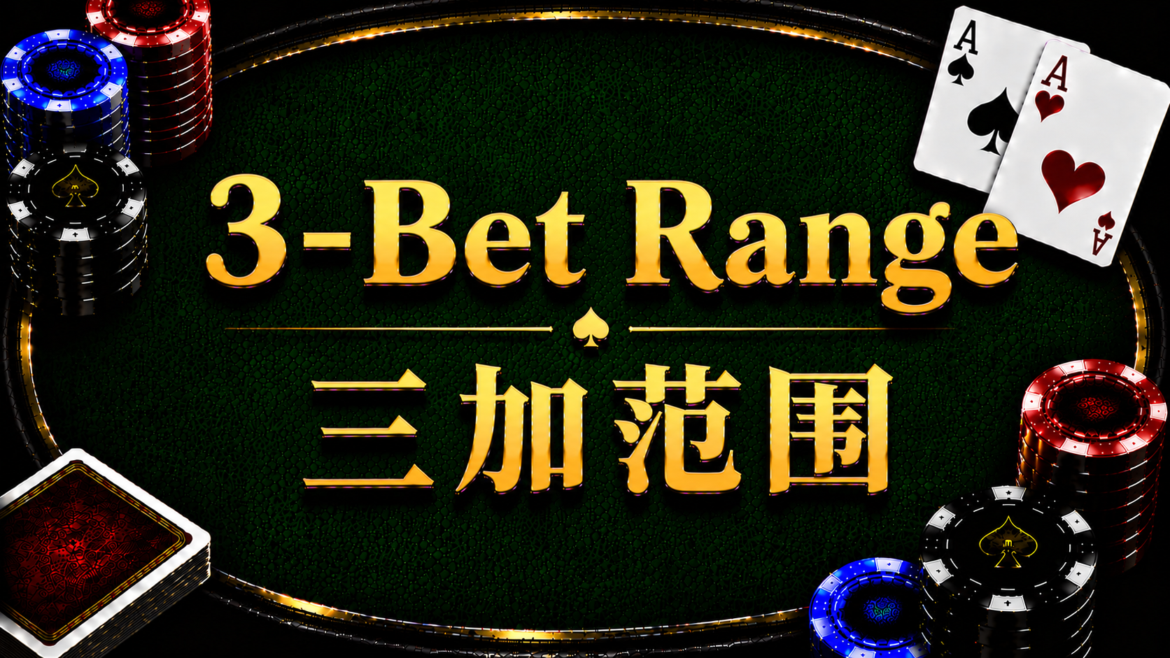 3-Bet Range 三加範圍在德州撲克中的概念與策略示意圖