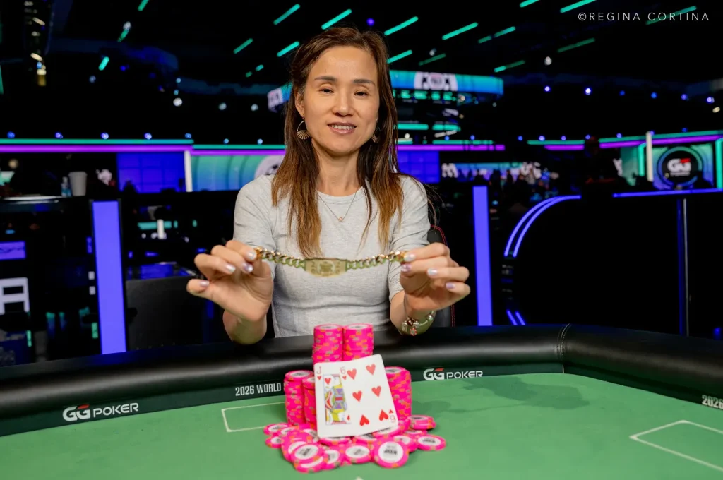 Yanting Jiang夺2026 WSOP中级锦标赛首条金手链
