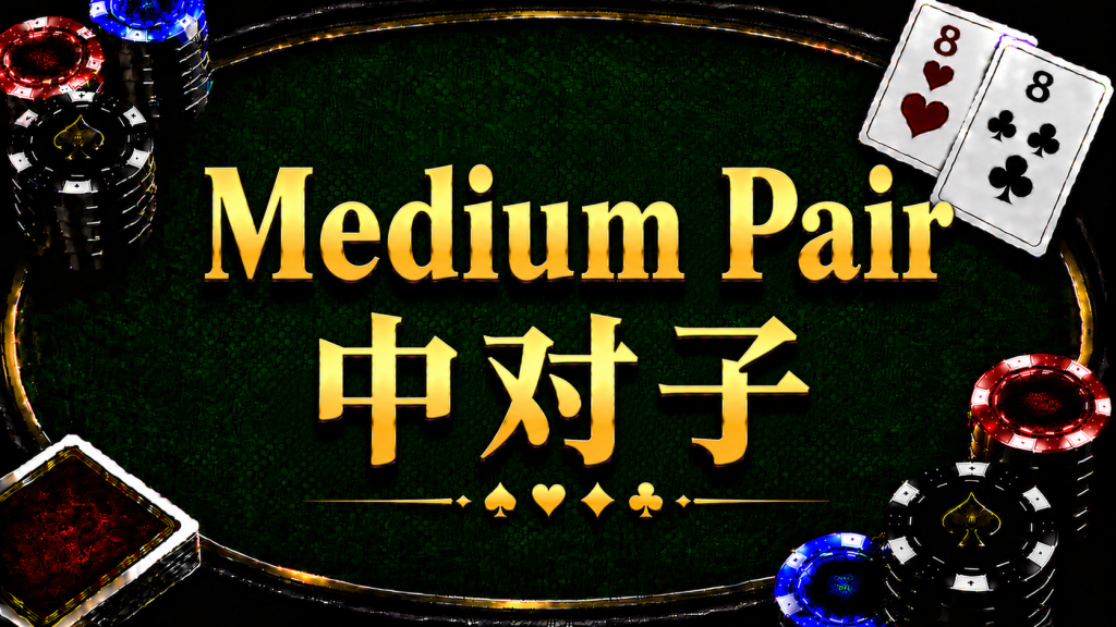 Medium Pair 中對子在德州撲克中的概念與策略示意圖