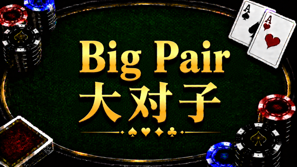 Big Pair 大對子在德州撲克中的概念與策略示意圖