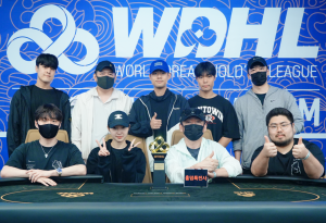 The final table of the WDHL Seoul Main Event is set with nine players: Lee Joo-hyun leads with 5.64 million chips.