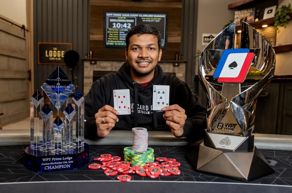 Shrikant Pillamarapu 贏得德州 WPT Prime Lodge 錦標賽冠軍