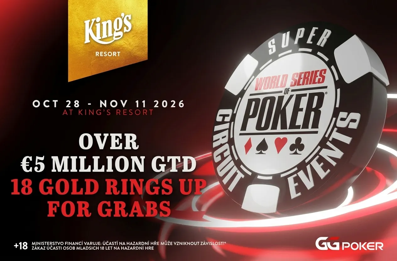 King's 爭奪戒指！WSOP 超級巡迴賽 10 月 28 日至 11 月 11 日於 Rozvadov 舉行